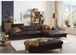 Ecksofa W.SCHILLIG "piedroo, Designsofa mit tollem Sitzkomfort, bequem und elegant, L-Form", braun (mocca z69), B:343cm H:70cm T:193cm, Longlife Xtra-Leder Z69: Das feinnarbige, gedeckte Softleder Z69 besticht durch seine außergewöhnliche Weichheit im trendigen »Vintage-Look«, Hautstärke 0, 9 - 1, 1 mm, Sofas, Ecksofa, Kopfteilverstellung, wahlweise mit Sitztiefenverstellung, Breite 343cm