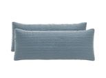 Sofakissen HOME AFFAIRE "Coco", blau (blau, grau), B:64cm H:24cm T:10cm, Polsterauflagen, Sofakissen, wahlweise 2er- oder 3er-Nierenkissen-Set, Breite jeweils 64 cm