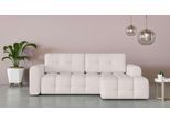 Ecksofa OTTO HOME "Manilla, wahlweise mit Bettfunktion, B/T/H 265/170/91 cm", beige, B:265cm H:91cm T:170cm, 100% Polyester, Sofas, Ecksofa, L-Form mit Recamiere rechts/links bestellbar, Wellenunterfederung