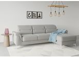 Ecksofa SIT & MORE "Sinatra L-Form", silber, B:258cm H:85cm T:170cm, 90% Polyester, 10% Polyamid, Sofas, Ecksofa, mit Recamiere, optinal mit Kopfteilverstellung und Armteilfunktion
