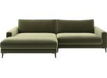Ecksofa HOME AFFAIRE "Downtown, B/T/H: 272/190/84 cm L-Form", grün (oliv), B:272cm H:84cm T:190cm, 100% Polyester, Sofas, Ecksofa, weicher Sitzkomfort auch in Cord und Bouclé, incl. Zierkissen