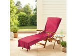 Handtuch DYCKHOFF "Stuhlauflage / Liegeauflage", rot (bordeaux), B:70cm L:200cm, Frottier, Frottier, Handtücher, Handtuch, Schonbezug mit Einschubtasche