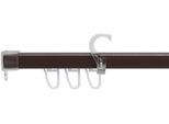 U-Schiene LIEDECO "U-STORELAU01GS" Gr. 1, braun (bronzefarben), B:1,95cm L:110cm T:1,6cm, Metall, Gardinenstangen, U-Schiene