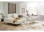 Ecksofa W.SCHILLIG "run, Designsofa mit tollem Sitzkomfort, L-Form", weiß (cream weiß z73), B:299cm H:88cm T:178cm, Longlife Xtra-Leder Z73: Naturwalkleder der Luxusklasse aus den erlesensten Rohhäuten. Hautstärke 1, 1 – 1, 3 mm;ROHLEDER Jacquard-Flachgewebe Q2 W60 (63% Polyester, 37% Polyacryl);ROHLEDER Chenille-Flachgewebe Q2 W77 (68% Polyacryl, 32% Polyester);Stoff S37 (100% Polyester), Sofas,