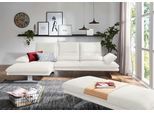 Ecksofa W.SCHILLIG "broadway, Designsofa mit tollem Sitzkomfort, L-Form", weiß (weiß z59), B:291cm H:94cm T:164cm, Longlife Xtra-Leder Z59: Glattleder mit modischer Prägung. Hautstärke 0, 9 - 1, 1 mm, Sofas, Ecksofa, Sitztiefenverstellung, Kopfteil- & Seitenteilverstellung, Breite 291cm