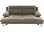 2,5-Sitzer CALIA ITALIA "Cezanne, elegant und bequem, aufwendige Detailverarbeitung", beige (44 beige), B:195cm H:90cm T:109cm, Sofas, 2 5-Sitzer, im Strukturbezug, wahlweise mit Sitztiefenverstellung