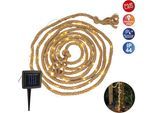 LED Solarleuchte NÄVE "Solar-Lichterkette "CANAMO", beige (natur), B:1,6cm H:1,6cm L:100cm, Leuchten, LED Solarleuchte, Inkl. Dämmerungssensor;