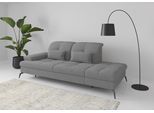 Recamiere SIT & MORE "Amica, inkl. Sitztiefenverstellung und Armteilverstellung", grau, B:231cm H:90cm T:122cm, 100% Polyester, Sofas, Recamiere, wahlweise mit Kopfteilverstellung und Stauraum