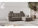 Ecksofa SIT & MORE "Zora", braun (schlamm), B:262cm H:92cm T:164cm, 100% Polyester, Sofas, Ecksofa, wahlweise mit Bettfunktion und Bettkasten