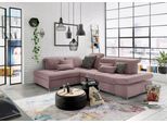 Ecksofa "SO 4100 mit komfortablen Federkern und Kopfteilverstellung", lila (flieder 92), B:291cm H:80cm T:226cm, SET ONE BY MUSTERRING, Sofas, Ecksofa, wahlweise mit Bettfunktion und Sitztiefenverstellung, L-Form