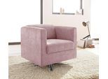 Sessel HOME AFFAIRE "Bob Drehsessel, Clubsessel und Cocktailsessel - alles passt", rosa (flamingo), B:72cm H:71cm T:75cm, Feinstruktur weich (92% Polyester, 8% Nylon);Struktur fein ( 100% Polyester);Struktur (30% Polyester, 70% Polyacryl);Struktur grob (40% Polyester, 60% Polyacryl), Sessel, Sessel, drehbar mit Sternfuß