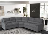 Ecksofa EGOITALIANO "Doris, modernes Designerecksofa in hochwertigen Microfaserqualitäten", grau (steingrau), B:266cm H:90cm T:246cm, Luxus-Micofaser CASHMERE in Lederoptik (100% Polyester) ist ein neues technisches Gewebe mit einem visuellen und taktilen Aspekt, der dem Nubuk sehr nahe kommt, mit innovativen Eigenschaften. Seine außerordentliche Weichheit kommt von einem exklusiven Produktionspro