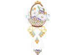 Fensterbild "Frühlingskorb" Gr. 1, bunt (braun, bunt, ecru), B:18cm H:37cm, Polyester, W. REUTER & SOHN - PLAUENER SPITZE, Fensterbilder, Fensterbild, Made in Germany