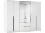 Drehtürenschrank OTTO HOME "Kleiderschrank Schrank Garderobe AGORDO mit Dekor- oder Hochglanzfront", weiß (alpinweiß, hochglanz weiß), B:271cm H:210cm T:54cm, Holzwerkstoff, Schränke, Drehtürenschrank, mit Außenschubkästen, in 7 Breiten und 2 Höhen MADE IN GERMANY