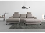 Ecksofa SIT & MORE "Cinturo L-Form", grau (steelgrau), B:283cm H:88cm T:175cm, Sofas, Ecksofa, inklusive Sitztiefenverstellung und Federkern, Sitzhöhe 45 cm