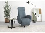 TV-Sessel SIT & MORE "Grenoble, inkl. Kopfteilverstellung", blau (blau, grau), B:71cm H:110cm T:82cm, Sessel, TV-Sessel, wahlweise mit 2 Motoren, Akku & Aufstehhilfe