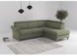 Ecksofa HOME AFFAIRE "Glendale, L-Form", olive, B:247cm H:84cm T:193cm, 95% Polyester, 5% Polyamid, Sofas, Ecksofa, inkl. Kopfteilverstellung, wahlweise mit Vorziehsitz und Bettkasten