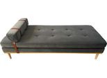 Daybed SALESFEVER "Bett: Entspannung pur", grau (grau, natur, natur), B:75cm H:42cm L:180cm, 100% Polyester, Daybetten, Daybed, Entspannung pur: Tagesliege mit Kopf- und Nackenstütze