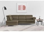 Ecksofa SIT & MORE "Arngast L-Form", grün (olive), B:245cm H:84cm T:194cm, Sofas, Ecksofa, inklusive Kopfteilverstellung und Federkern