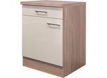 Unterschrank FLEX-WELL "Nepal", braun (kaschmir glanz, sonoma eiche), B:60cm H:86cm T:60cm, Holzwerkstoff, Schränke, Unterschrank, (B x H x T) 60 x 85/86 x 60 cm