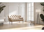2-Sitzer HOME AFFAIRE "Amber", beige, B:153cm H:97cm T:87cm, 100% Polyester, Sofas, 2-Sitzer, mit Knopfheftung,in verschieden Stoffarten