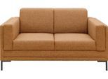 2-Sitzer "LOOKS VII", braun (messing), B:155cm H:82cm T:90cm, 100% Polyester, LOOKS BY WOLFGANG JOOP, Sofas, 2-Sitzer, klare Linien, edles Design