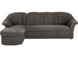 Ecksofa DOMO COLLECTION "Pegnitz, elegante Rückensteppung, kompakte Stellmaße 238/141cm, L-Form", grau (stone), B:238cm H:82cm T:141cm, 95% Polyester, 5% Nylon, Sofas, Ecksofa, wahlweise mit Bettfunktion