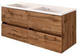 Waschtisch WELLTIME "Baabe", braun (eiche, weiß), B:120cm H:55cm, Waschtische, Waschtisch, Breite 120 cm