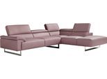 Ecksofa EGOITALIANO "Malika, elegant und bequem, Designsofa, L-Form", beige (safari), B:300cm H:94cm T:107cm, Leder »BULL« (echtes Rindsleder). Geschliffenes, pigmentiertes und behandeltes Rindsleder mit einer Dicke von 1, 3-1, 5 mm. Dieses Leder zeigt eine ziemlich weiche Hand mit einem halb undurchsichtigen Aussehen. Es handelt sich um ein geschütztes Leder. Eine leichte Deckschicht schützt sie