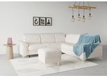 Ecksofa SIT & MORE "Sinatra L-Form", beige (creme), B:251cm H:85cm T:231cm, 100% Polyester, Sofas, Ecksofa, optional mit Kopfteilverstellung und Armteilfunktion