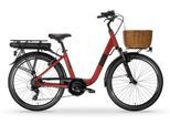 E-Bike MBM "Elektro-Citybike RHEA 28 Zoll, red", rot, Elektrofahrräder, Damen, 28 Zoll (71,12cm), E-Bike