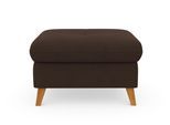 Stauraumhocker SIT & MORE "Göteborg", braun (dunkelbraun), B:76cm H:47cm T:63cm, Hocker, Stauraumhocker, mit Federkern
