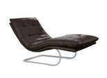 Relaxliege W.SCHILLIG "daily dreams", braun (braun z59), B:75cm H:91cm T:170cm, Longlife Xtra-Leder Z59: Glattleder mit modischer Prägung. Hautstärke 0, 9 - 1, 1 mm, Sofas, Relaxliege, in Waffelkissen-Optik, wahlweise mit Motor, silber matt, in 2 Breiten