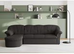 Ecksofa DOMO COLLECTION "Pegnitz, elegante Rückensteppung, kompakte Stellmaße 238/141cm, L-Form", braun (espresso), B:238cm H:82cm T:141cm, 92% Polyester, 8% Nylon, Sofas, Ecksofa, wahlweise mit Bettfunktion