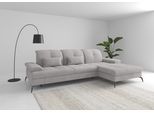 Ecksofa SIT & MORE "Amica, L-Form, inkl. Sitztiefenverstellung & Armteilverstellung", silber, B:279cm H:90cm T:185cm, 90% Polyester, 10% Polyamid, Sofas, Ecksofa, wahlweise mit Bettfunktion, Bettkasten und Kopfteilverstellung
