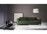 3-Sitzer TRENDMANUFAKTUR "Luzi, gemütlich elegant, tolle Detailverarbeitung, Steppung im Sitz", grün (rain forest), B:220cm H:80cm T:99cm, 100% Polyester, Sofas, 3-Sitzer, wahlweise mit Schlaffunktion und Bettkasten, inklusive Nierenkissen