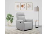 Relaxsessel DOREL HOME "Lugo, TV-Sessel, Sessel Wohnzimmer mit Schlaffunktion", grau (hellgrau), B:71cm H:102cm T:86cm, 100% Polyester, Sessel, Relaxsessel, Loungesessel mit manueller Relaxfunktion