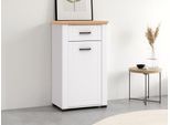 Schuhschrank HOME AFFAIRE "Valencia", weiß (weiß mat), B:60,5cm H:105cm T:41cm, Holzwerkstoff, MDF, Schränke, Schuhschrank