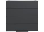 Hängeschrank KOCHSTATION "KS-Luhe", grau (grau matt, grafit), B:60cm H:57cm T:34cm, MDF, Schränke, Hängeschrank, 60 cm breit, hochwertige MDF-Fronten mit waagerechter Lisene