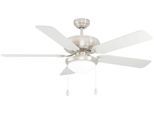 EGLO LED Deckenleuchte "BALLINA Deckenventilator", grau (nickelfarben), 2, Ø 132cm H: 44cm, 1 Stk., Leuchten, Deckenlampe, Ventilator mit Licht, Zugkette, Wendeflügel, Ø 132cm, LED Deckenleuchte