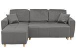 Ecksofa HOME AFFAIRE "Scania L-Form", grau (hellgrau), B:220cm H:86cm T:160cm, Microfaer (100% Polyester);Struktur fein (100% Polyester);Samtoptik (100% Polyester), Sofas, Ecksofa, wahlweise mit Bettfunktion und Bettkasten