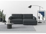 Ecksofa TRENDMANUFAKTUR "Bourbon, Mega Designsofa mit tollem Sitzkomfort, Breite 250cm, L-Form", grau (anthrazit), B:250cm H:84cm T:176cm, 100% Polyester, Sofas, Ecksofa, extra tiefe Sitzfläche, wahlweise mit Sitztiefenverstellung