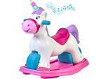 Schaukeltier FEBER "Feber Baby Unicorn 2in1", bunt, Schaukeltiere, BabyB:43cm H:69cm T:66cm, Kunststoff, Schaukeltier, mit Licht- und Soundeffekt; Made in Europe, B:43cm H:69cm T:66cm
