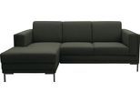 Ecksofa "LOOKS VII L-Form", grün (dunkelgrün), B:214cm H:82cm T:146cm, 100% Polyester, LOOKS BY WOLFGANG JOOP, Sofas, Ecksofa, klare Linien, edles Design
