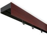 Gardinenschiene SN DECO GROUP "Vorhangschiene SH (1) mit Blende 5 cm" Gr. 12, rot (schwarz, mahagonifarben), L:540cm T:4,7cm, Kunststoff, Gardinenstangen, Gardinenschiene