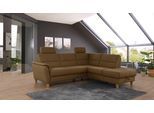 Ecksofa HOME AFFAIRE "Palmera L-Form, B: 236 cm", braun (messing), B:236cm H:89cm T:212cm, 100% Polyester;Struktur (100% Polyester);Luxus-Microfaser in Lederoptik (100% Polyester), Sofas, Ecksofa, optional Bettfunktion & Bettkasten, Federkern
