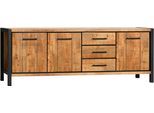 Sideboard OMG DESIGN "Ocean", gelb (mango), B:236cm H:80cm T:48cm, Melamin, Sideboards, Sideboard, mit Soft-Close, in zwei Breiten