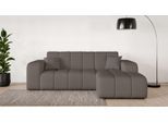 Ecksofa OTTO HOME "CASSY L-Form, Schlafsofa mit Bettkasten, Maße B/T/H: 245/165/88 cm", braun, B:248cm H:83,5cm T:165,5cm, 100% Polyester, Sofas, Ecksofa, mit 2 Rückenkissen, Recamiere rechts oder links bestellbar