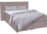 Boxspringbett "Yuma", grau (hellgrau), B:173cm L:213cm, 100% Polyester, LEGER HOME BY LENA GERCKE, Komplettbetten, Boxspringbett, incl. Topper, in 4 Breiten, 3 Matratzenarten und je 2 Härtegraden