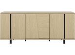 Sideboard GAMI "SOLENA", beige (eiche rookwood nachbildung), B:181cm H:75cm T:45cm, Holzwerkstoff, Sideboards, Sideboard, Sideboard 3 Türen
